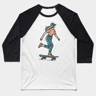 Skater Girl Baseball T-Shirt